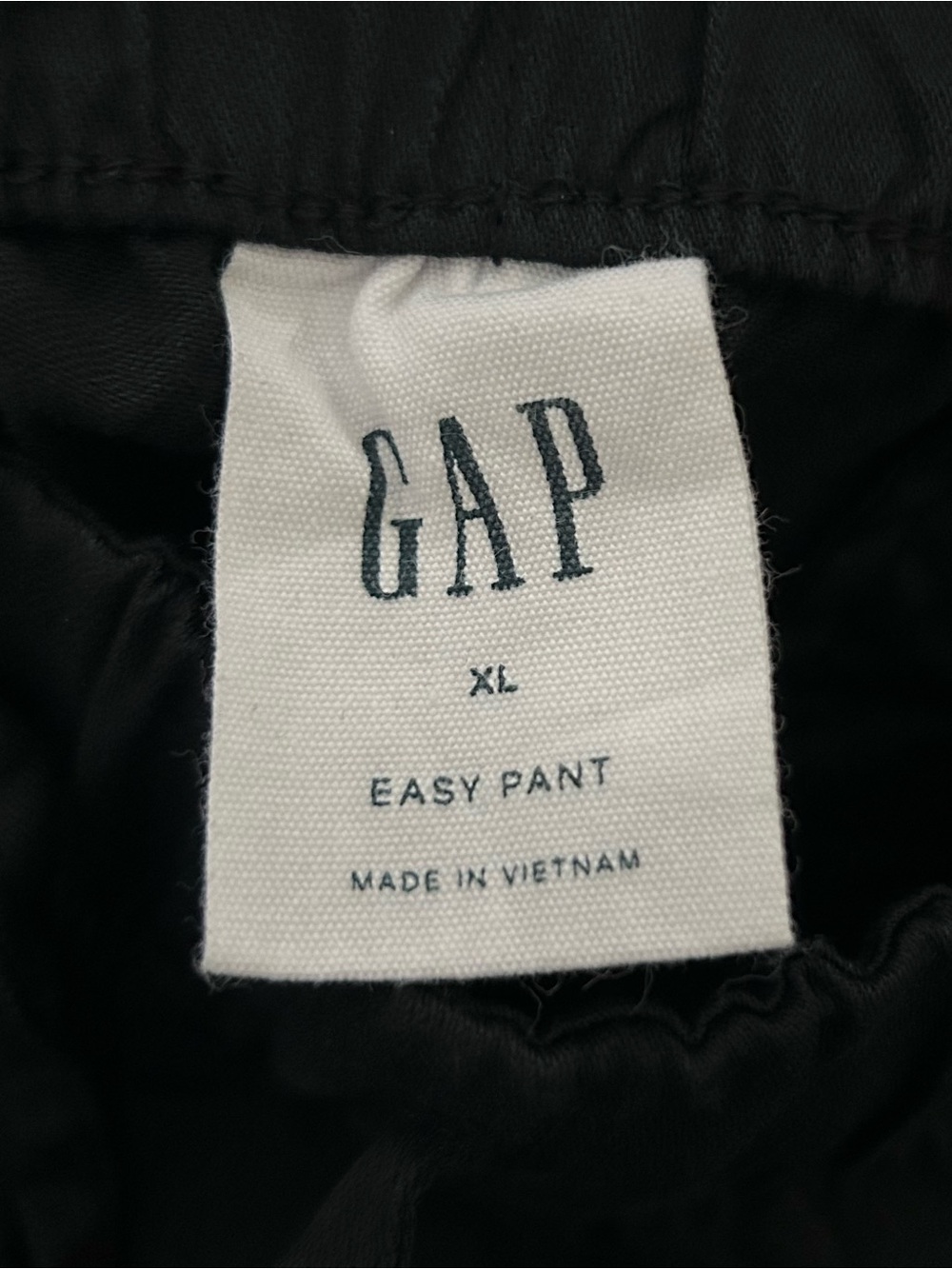 NWT GAP Women’s Black Mid Rise Twill Easy Pant Drawstring Waistband - Picture 9 of 12
